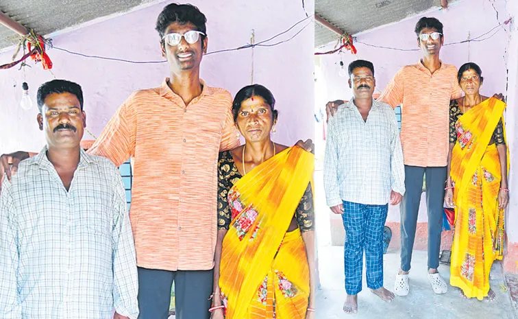 Adilabad SSC tallest student his height 6 feet 8 inches