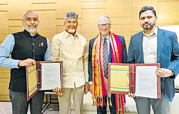 CM Chandrababu Naidu meets Bill Gates