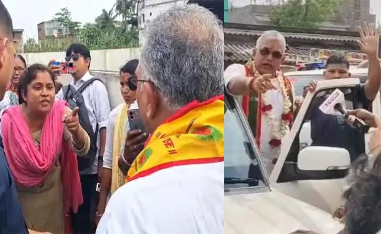 BJP Dilip Ghosh Controversy Women Protesters In Viral Video