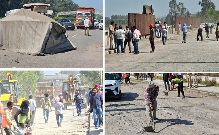 Punjab Haryana Shambhu Border Reopen Again Farmers Protest Punjab Police