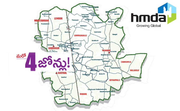 HMDA expansion 6 to 10 zones upto RRR Hyderabad