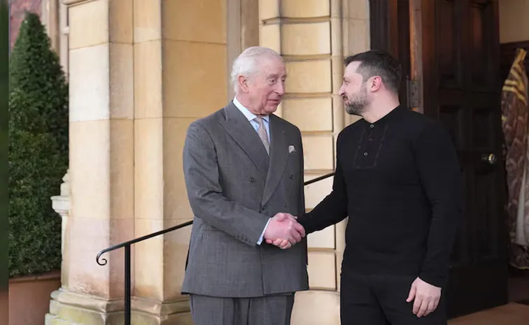 Ukrainian President Zelensky Meets UKs King Charles iii