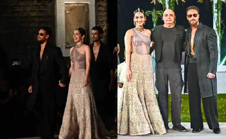 Tarun Tahiliani MumbaiFashion Tour tiger Shroff and Manushi Chhillar stuns