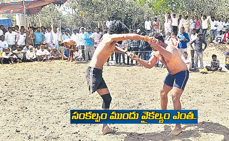 single leg wrestler won the match in Telangana