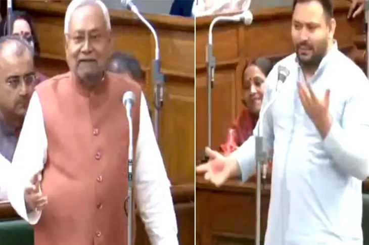 I made your father Nitish Kumars verbal spat with Tejashwi