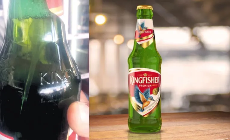 man found plastic spoon inside sealed beer bottle 