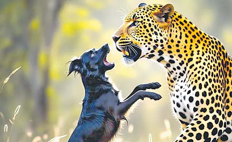 Dogs Chase Away Leopard Goes Viral On Social Media