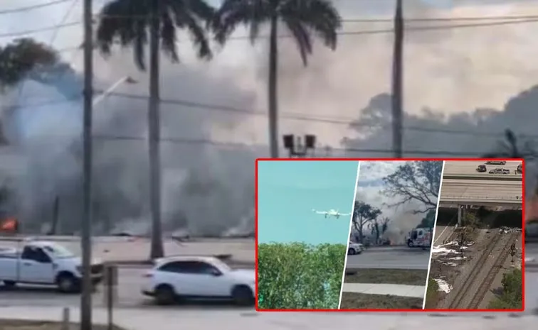 plane crashes near Florida highway Video Viral
