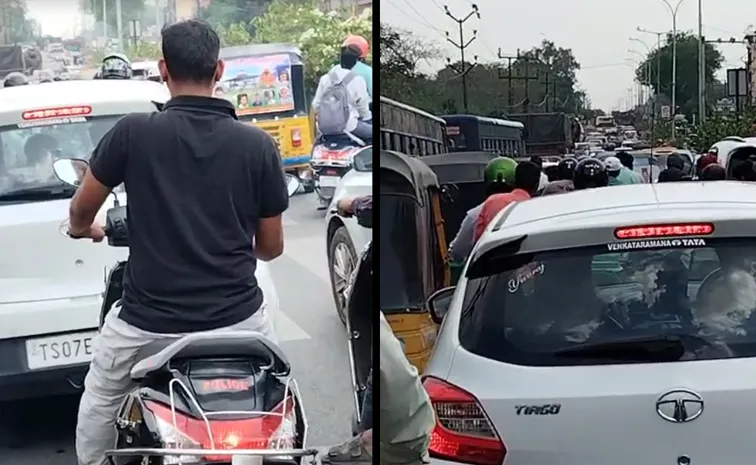 Biker Died In Road Accident In Hyderabad's Balanagar