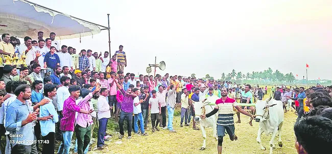 ఉత్సాహంగా ఎడ్లబళ్ల పోటీలు