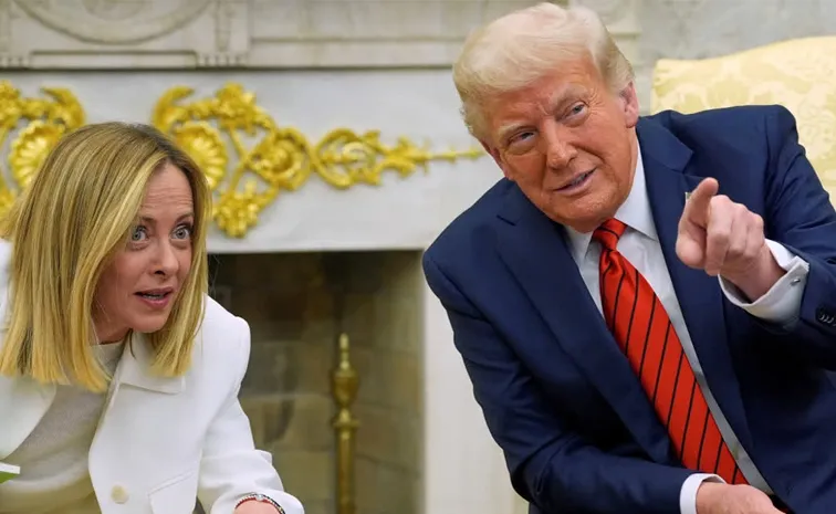 No Rush To End Tariffs Says Trump To Meloni