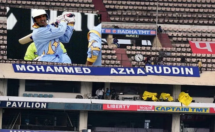 Mohammad Azharuddin Name Removed For North Stand In Uppal Stadium1