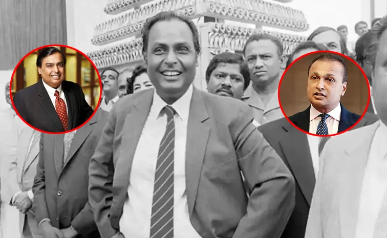 How much wealth did Dhirubhai Ambani left behind for Mukesh Ambani and Anil Ambani
