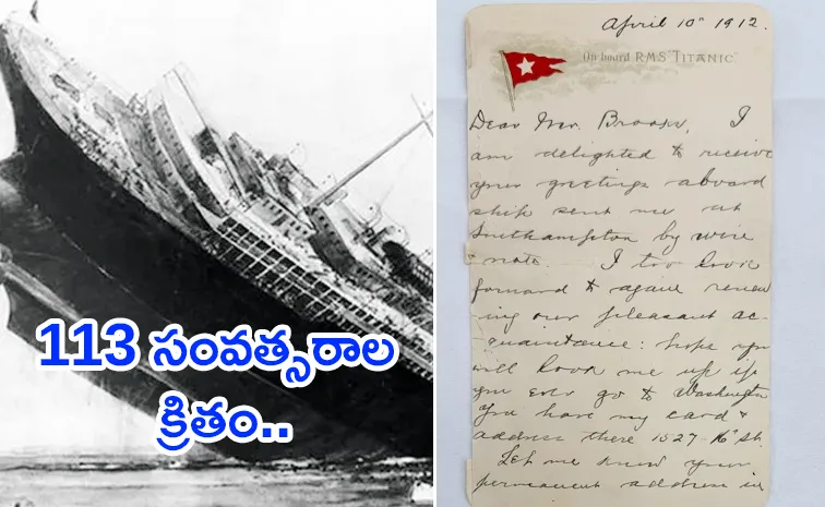 Titanic Survivor Letter Sold For Over Rs 3 Crore At Auction In UK