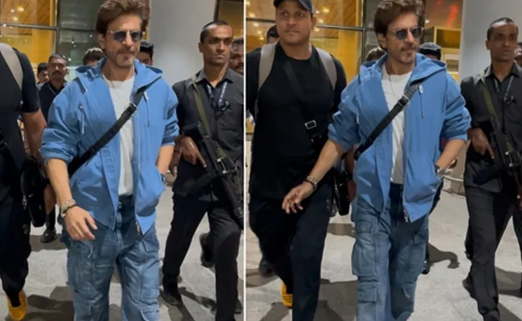  Cargo Pant And Hoodie r Gen-Z style Shah Rukh Khan at mumbai Airport3