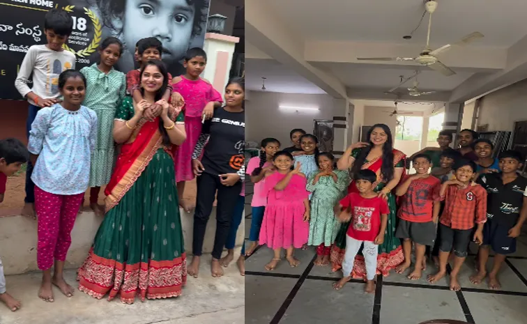 Bigg Boss Beauty Ashwini Sree Celebrates Her Birthday At Orphanage Home