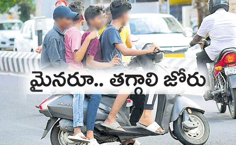 Minor driving Hyderabad Traffic Police to cancel vehicle registration