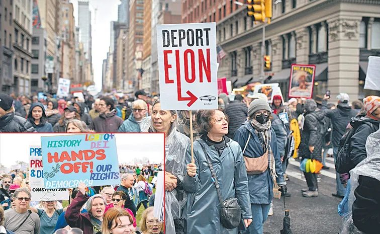 American take to streets in protest over Trump admin policies
