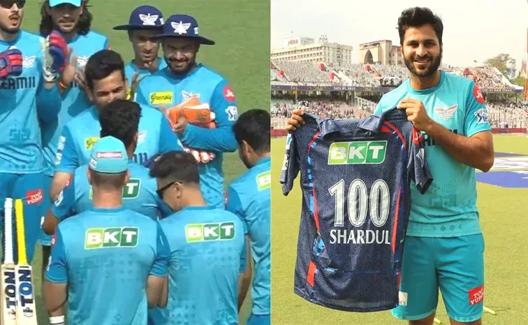 Shardul Thakur receives special jersey from Zaheer Khan on his 100th IPL match