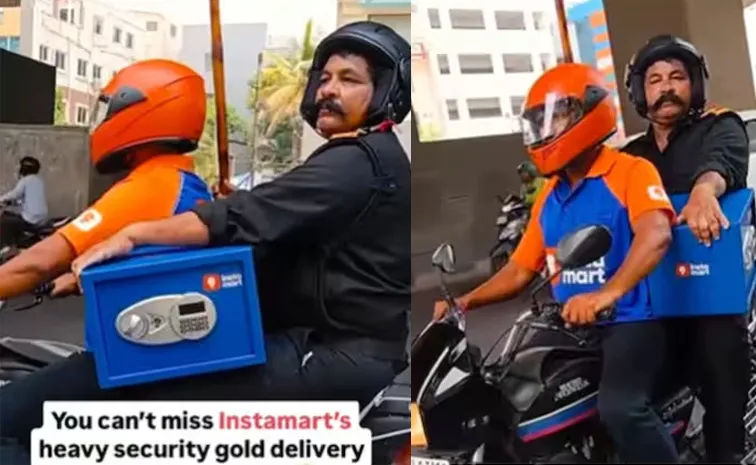 Swiggy Instamart delivers gold with armed guard locker Internet calls it Z plus security