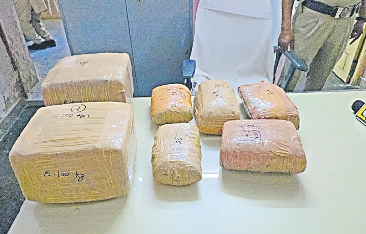 Huge amount of marijuana seized in Renigunta