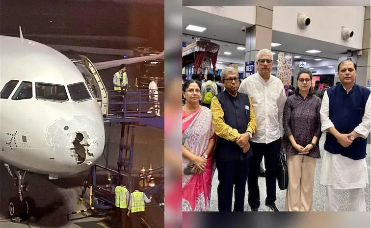 Trinamool MPs Team On IndiGo Plane Caught In Storm Srinagar