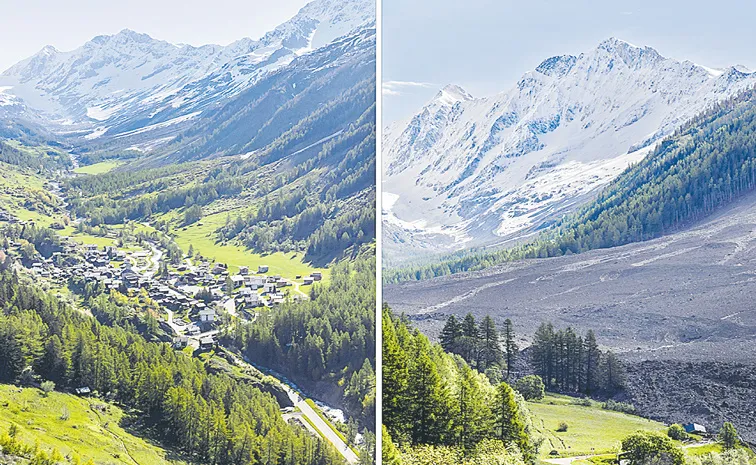 Swiss glacier collapse buries the majority of the village of Blatten