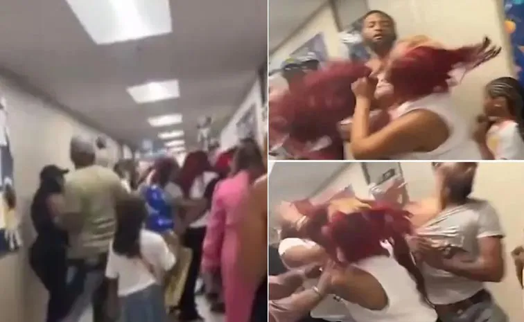US Faulk School Event Turns Parents Exchange Punches Video Viral