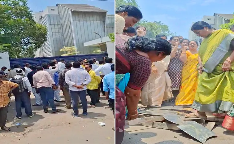 Tdp Leaders Attack Vijayawada Sakshi Office