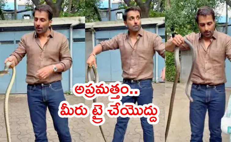 Sonu Sood Catches Snake With Bare Hands, Video Goes Viral