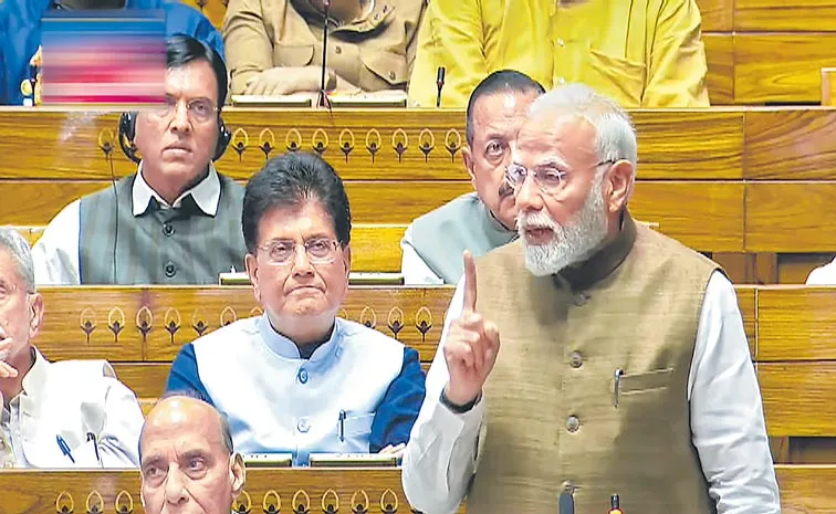 PM Modi addresses the Lok Sabha during special discussion on Operation Sindoor