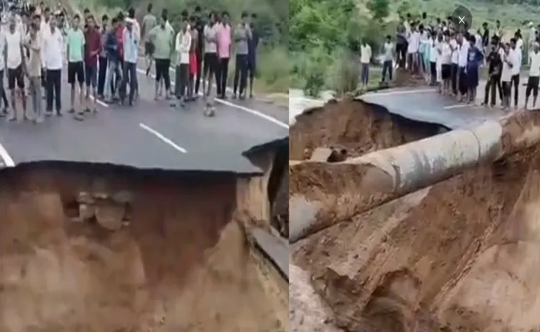 Rajasthan Newly Built Road Washed Away Before Inauguration