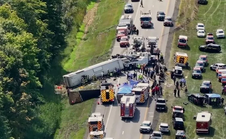 Tourist bus crashes in New York and Indians among those on board