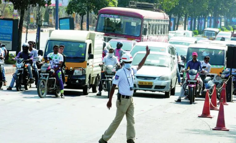 Traffic restrictions in Hyderabad
