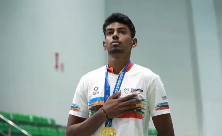 Anand Kumar Velkumar wins India's first ever gold at Speed Skating Worlds