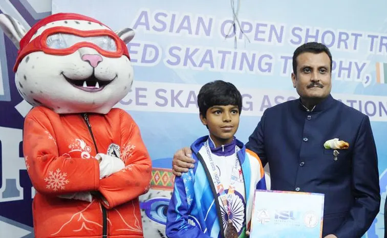 Pentala Aarnav Reddy Shines at Asian Open Track Speed Skating Championship