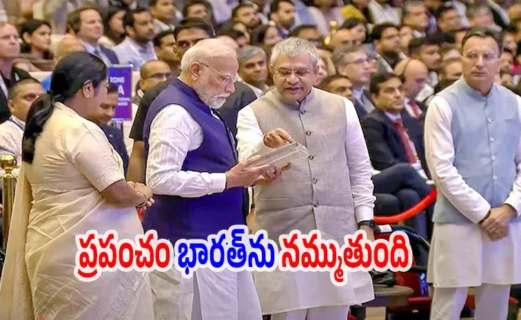 PM Modi Calls Chips Digital Diamonds and Says World Ready to Trust India At Semicon India 2025