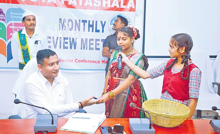 ninth grade student Sai Srujana Explaining innovatively