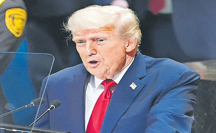 USA president Donald Trump addresses the 80th United Nations General Assembly