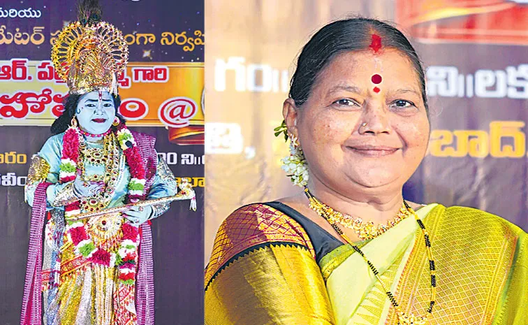 Sakshi story about Surabhi Artist Padmaja Varma,  Padmaja Varma as Sri Krishna