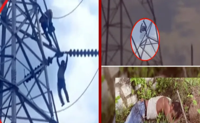 Person Jumps Into Mobile Tower abdullapurmet In Rangareddy District