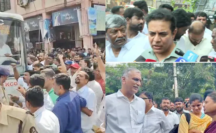 BRS Leaders Ktr And Harish Rao House Arrest