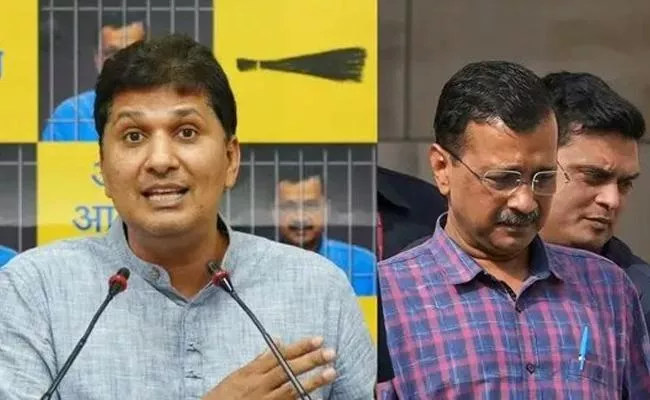 Saurabh Bharadwaj meets Delhi CM Kejriwal in Tihar - Sakshi