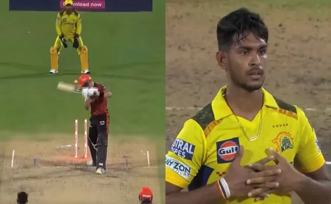 IPL 2024 CSK VS SRH: Pathirana Unanswerable Yorker Stuns Batter Aiden Markram.. Viral Video