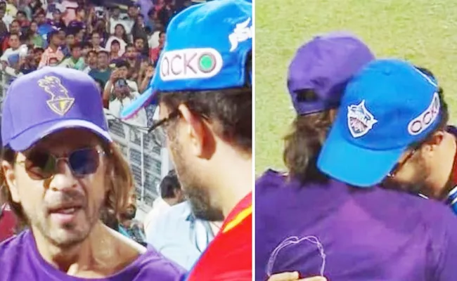 Shah Rukh Khan Hugs & Kisses Ganguly After KKR Win Over DC, Video Viral