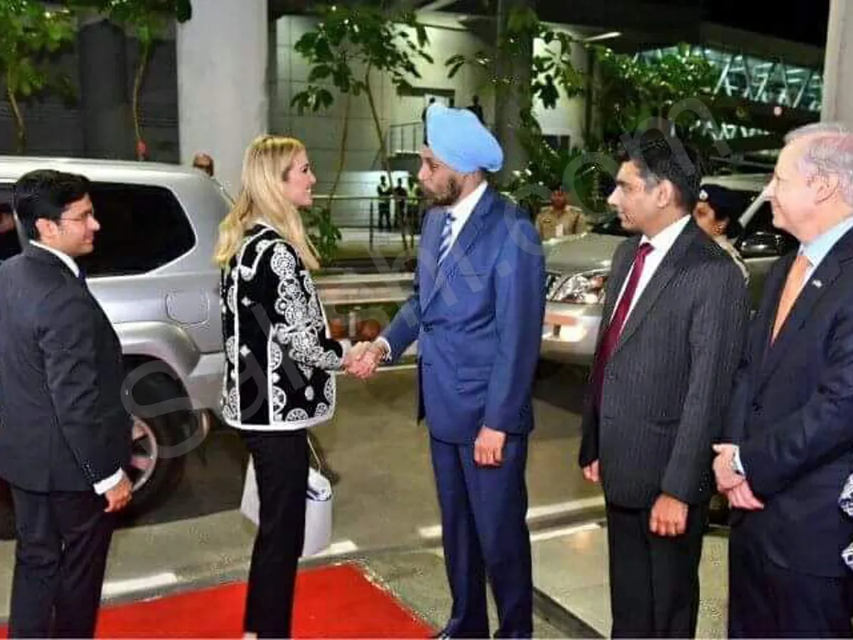 ivanka arrives in hyderabad - Sakshi