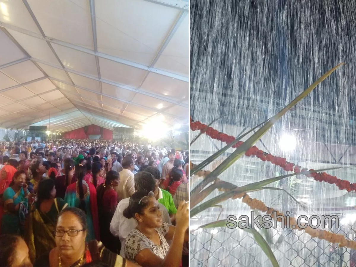 Heavy Rain At Vontimitta Temple - Sakshi