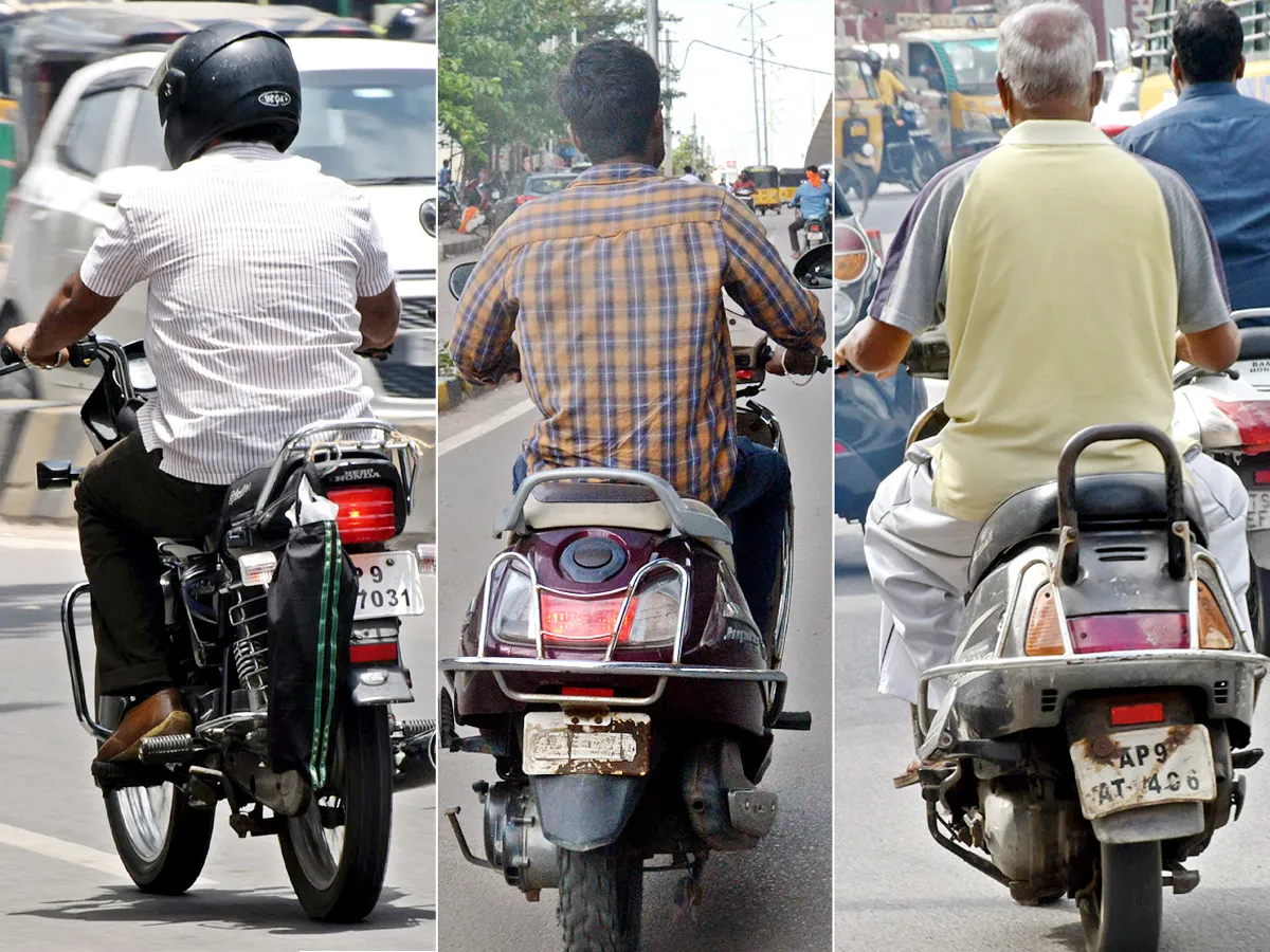 Bikes No Number Plate In Hyderabad - Sakshi