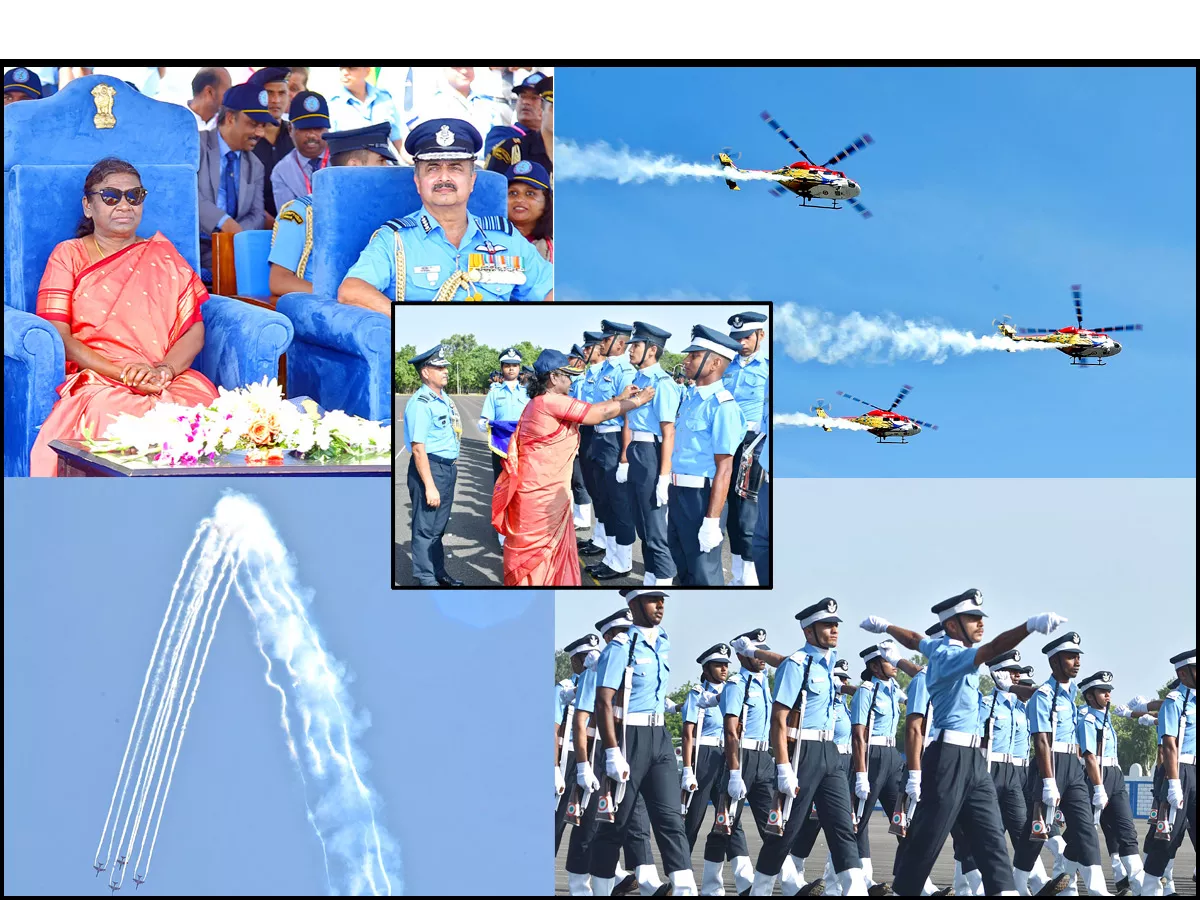 President Droupadi Murmu Reviews Combined Graduation Parade At Air Force Academy Photos - Sakshi