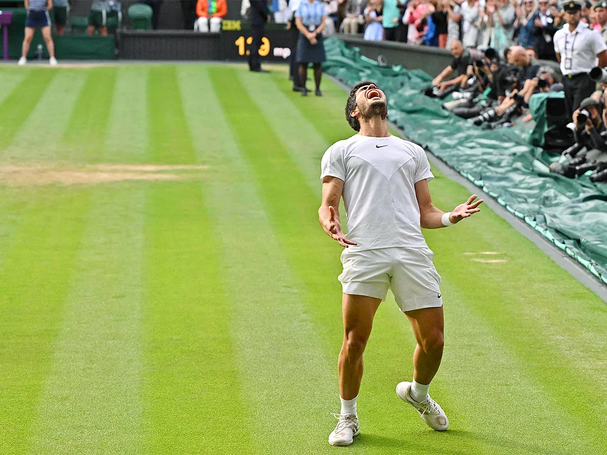 Wimbledon 2023: Carlos Alcaraz beats Novak Djokovic Photos - Sakshi